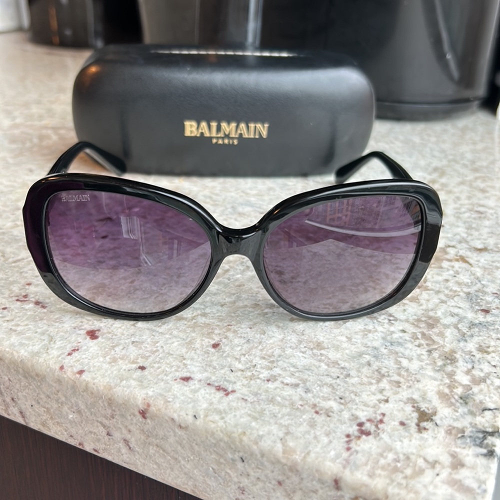 Balmain large black sunglasses